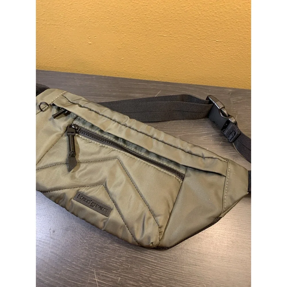 Hedgren Bolt Waist Bag‎ Crossbody Fanny Olive Green Hiking Pockets